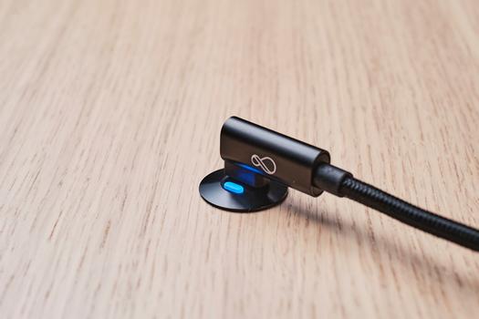 OCHNO Socket with RGB Button | USB-C outlet w. locking screw 1m cable | Bord, infÃ¤lld plant | Svart (O-SWO-100-S-1)