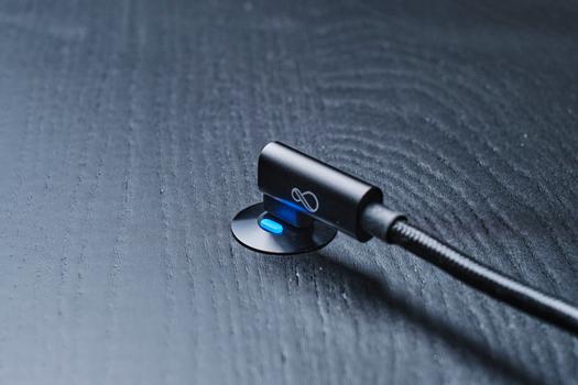 OCHNO Socket with RGB Button | USB-C outlet w. locking screw 1m cable | Bord, infÃ¤lld plant | Svart (O-SWO-100-S-1)