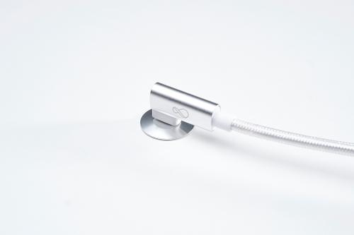 OCHNO USB-C Cable | Angled | DP 1.4 Video Alt Mode | Male/Male | USB-C - USB-C | 3.2 Gen 2 | Braided | 0.7m | White (O-USBG2-70-2)