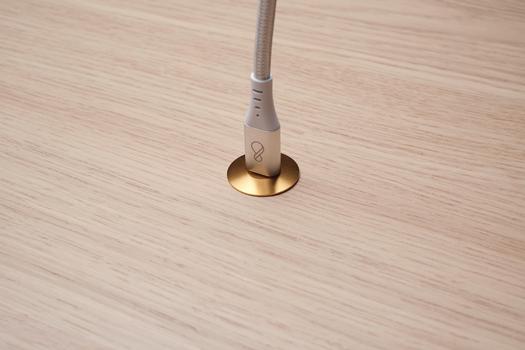 OCHNO Socket | with locking screw | Table, flush installed | Brass (O-DO-100-M-2)