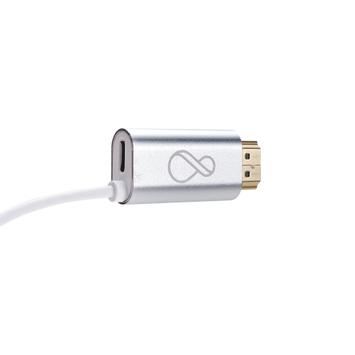 OCHNO O-HDMI-TO-USBC-2 | Adapter w. USB-A | HDMI - USB-C | Max 3840x2160 60Hz | Silver | 4.4cm (O-HDMI-TO-USBC-2)