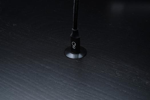 OCHNO Socket | with locking screw | Table, flush installed | Black (O-DO-100-S-2)