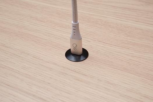 OCHNO Socket | with locking screw | Table, flush installed | Black (O-DO-100-S-2)