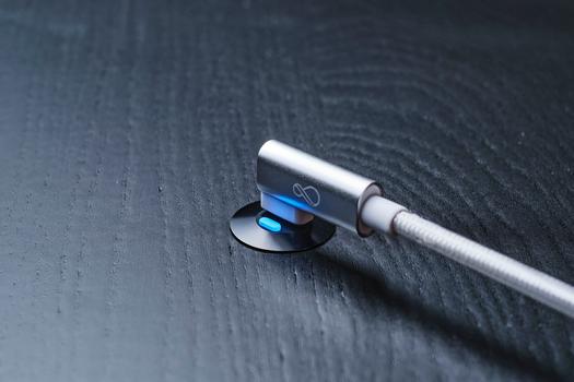 OCHNO Socket with RGB Button | USB-C outlet w. locking screw 1m cable | Bord, infÃ¤lld plant | Svart (O-SWO-100-S-1)