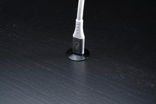 OCHNO Socket | with locking screw | Table, flush installed | Black (O-DO-100-S-2)