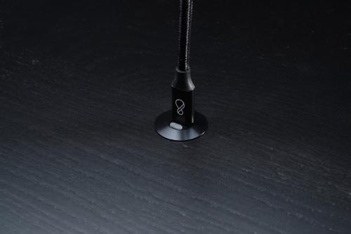 OCHNO Socket with RGB Button | USB-C outlet w. locking screw 1m cable | Table, flush installed | Black (O-SWO-100-S-1)