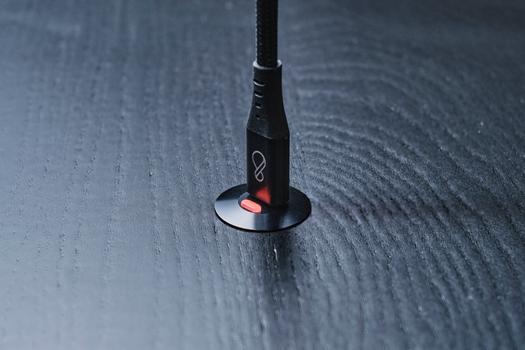 OCHNO Socket with RGB Button | USB-C outlet w. locking screw 1m cable | Bord, infÃ¤lld plant | Svart (O-SWO-100-S-1)