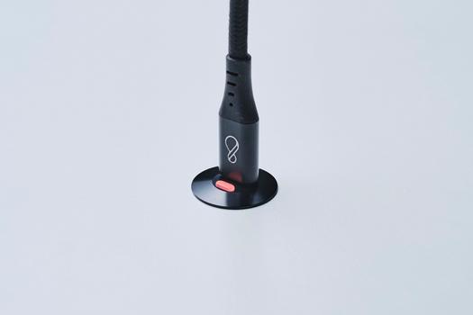 OCHNO Socket with RGB Button | USB-C outlet w. locking screw 1m cable | Bord, infÃ¤lld plant | Svart (O-SWO-100-S-1)