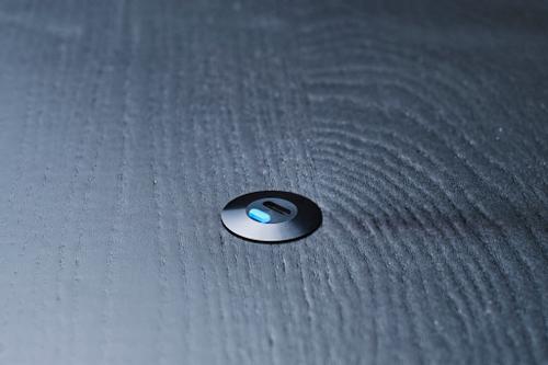 OCHNO Socket with RGB Button | USB-C outlet w. locking screw 1m cable | Table, flush installed | Black (O-SWO-100-S-1)