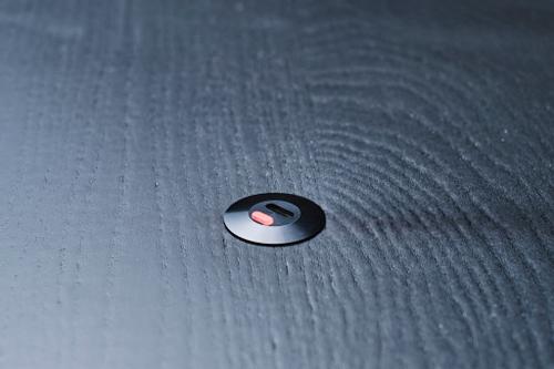 OCHNO Socket with RGB Button | USB-C outlet w. locking screw 1m cable | Table, flush installed | Black (O-SWO-100-S-1)