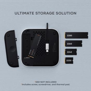 SATECHI Mac Mini M4 Stand & Hub with SSD Enclosure (ST-GNMMES)