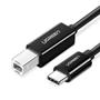 UGREEN USB-C to USB-B Printer Cable, 1m - Black