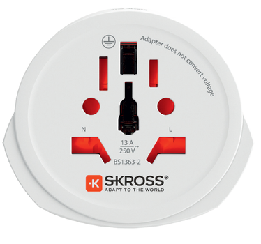 SKROSS World to Europe travel adapter - Retail (white) (1.500211C-E)