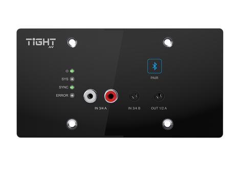Tight AV 4x3 Wall Plate Dante Interface with Bluetooth,  Black (670-00061)