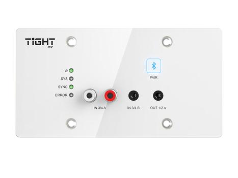 Tight AV 4x2 Wall Plate Dante Interface with Bluetooth,  White (670-00060)
