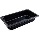 Bakke, C 2326-1B, 32, 4x17, 6x6cm,  2385 ml, sort, CPET, 1-rums, standard serie, 1/3 GN