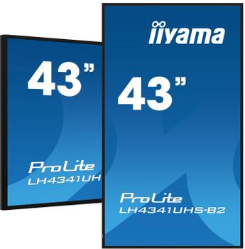 IIYAMA 43" 3840x2160,  4K UHD IPS (LH4341UHS-B2)