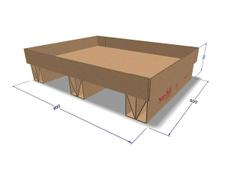SMURFIT KAPPA Lettpall bølgepapp 800x600x190mm