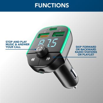 CELLULAR LINE Bluetooth® FM transmitter for car radios (BTCARFMTRANSK)