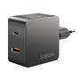 LOGILINK USB Wall Charger, GaN, 2port, 