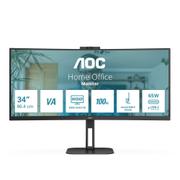 AOC Online 34" CU34V5CW/BK Curved webcam