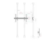 MULTIBRACKETS M Floor to Ceiling Mount Pro MBFC1UX1 1000 White (7350022738027)