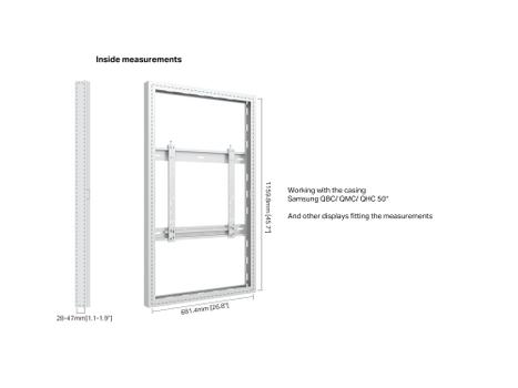 MULTIBRACKETS M Pro Series - Enclosure 50"" Wall Slim Medium White (7350022732414)