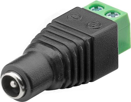 GOOBAY Terminal Block 2-pin - DC female (5.50 x 2.10 mm) - screw fixing (76743)