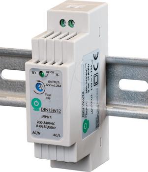 OEM DIN-RAIL 24V/ 0.63A,  15W POWER  (DIN15W24)