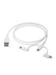 RE-CHARGE 3IN1 CABLE USB A TO USB A  C + MICRO -W CABL