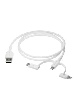 DBRAMANTE1928 RE-CHARGE 3IN1 CABLE USB A TO USB A  C + MICRO -W CABL (CBX3A3WH7176)