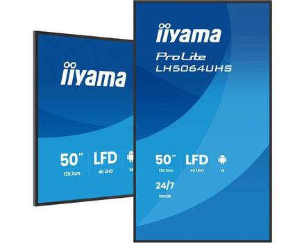 IIYAMA 50" LFD, 3840x2160,  Portrait,  (LH5064UHS-B1AG)