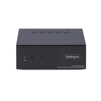 STARTECH 2-Port Dual-Monitor DisplayPort and HDMI KVM Switch 4K 60Hz 2-Port USB 5Gbps Hub 2x USB HID Ports TAA Compliant (P2ADDH462-KVM-SWITCH)