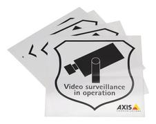 AXIS 10PCS SURVEILLANCE STICKER ENG SHOWING AXIS CAM