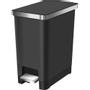 EKO Pedalspand, EKO Hana Slim, sort, plast/rustfrit stål, 10 l, med soft close