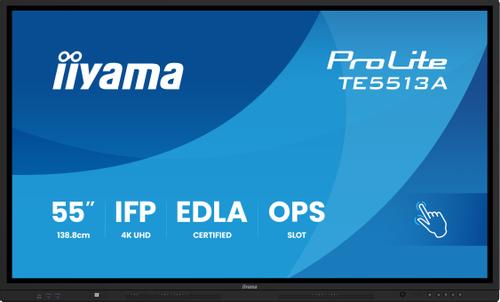 IIYAMA 55" UHD  IR 40P Touch AG with  (TE5513A-B2AG)