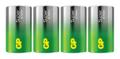 GP Super Alkaline Battery, Size D, 13A/LR20, 1.5V, 4-pack