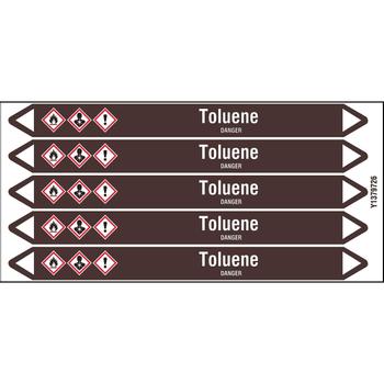 BRADY Individual Pipe Markers on a (TOLUENE 150X12CARD-T1-P19)