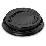 WhiteLabel Engangslåg til kaffebæger Ø90mm sort 100stk