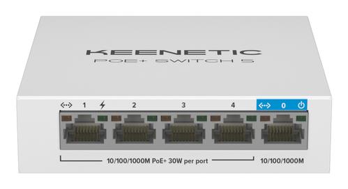 KEENETIC PoE+ switch with 4 ports + 1 uplink port (KN-4610-01-EU)