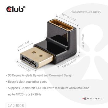 CLUB 3D Displayport Male To (CAC-1008)