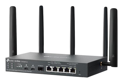TP-LINK ER706WP-4G Omada 4G+ Cat6 AX3000 Gigabit VPN Gateway with 4-Port PoE+ (ER706WP-4G)