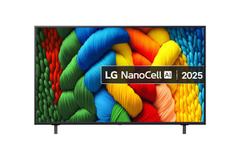 LG 55" NANO80 AI 4K NanoCell Smart TV (2025) 60Hz, 4K NanoCell, webOS 25, ALLM, eARC, 3x HDMI, Alpha 7 AI-prosessor