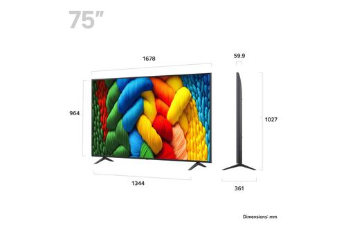 LG 75" NANO80 AI 4K NanoCell Smart TV (2025) 60Hz, 4K NanoCell, webOS 25, ALLM, eARC, 3x HDMI, Alpha 7 AI-prosessor (75NANO80A6B.AEU)