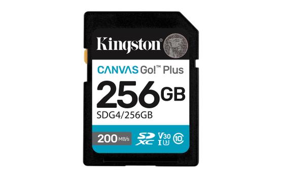 Kingston 256GB Canvas Go Plus Gen4 SD-kort, UHS-I, U3, V30, A2 (SDG4/256GB)