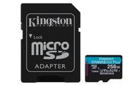 Kingston 256GB Canvas Go Plus Gen4 microSD-kort,  UHS-I, U3, V30, A2, inkludert SD-adapter (SDCG4/256GB)