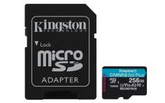 Kingston 256GB Canvas Go Plus Gen4 microSD-kort, UHS-I, U3, V30, A2, inkludert SD-adapter
