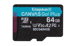 KINGSTON 64GB microSDXC Canvas Go Plus Gen4 200R A2 U3 Single Pack w/o ADP