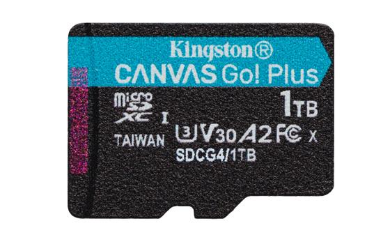 Kingston 1TB Canvas Go Plus Gen4 microSD-kort,  UHS-I, U3, V30, A2, inkludert SD-adapter (SDCG4/1TB)