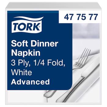 TORK 477577 Advanced Soft servietter 39x39cm hvid 100stk (477577)